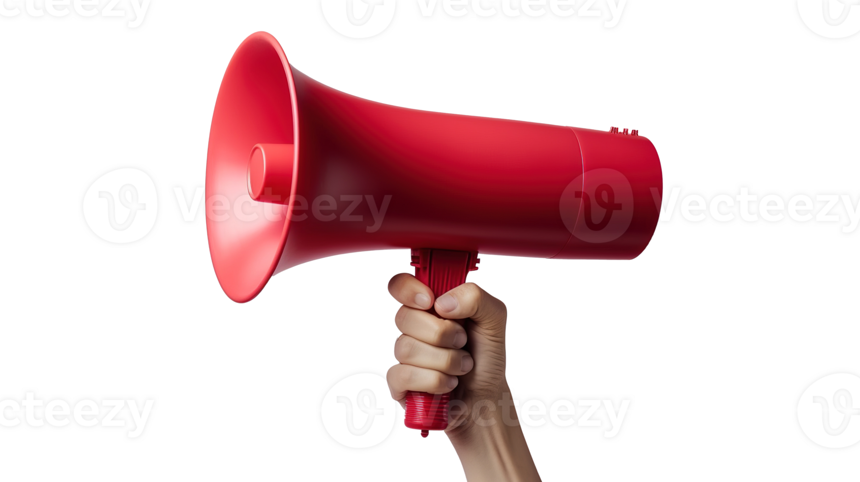 Hand Holding Megaphone for Ads Advertisement Isolated on Transparent Background, Marketing Concept png
