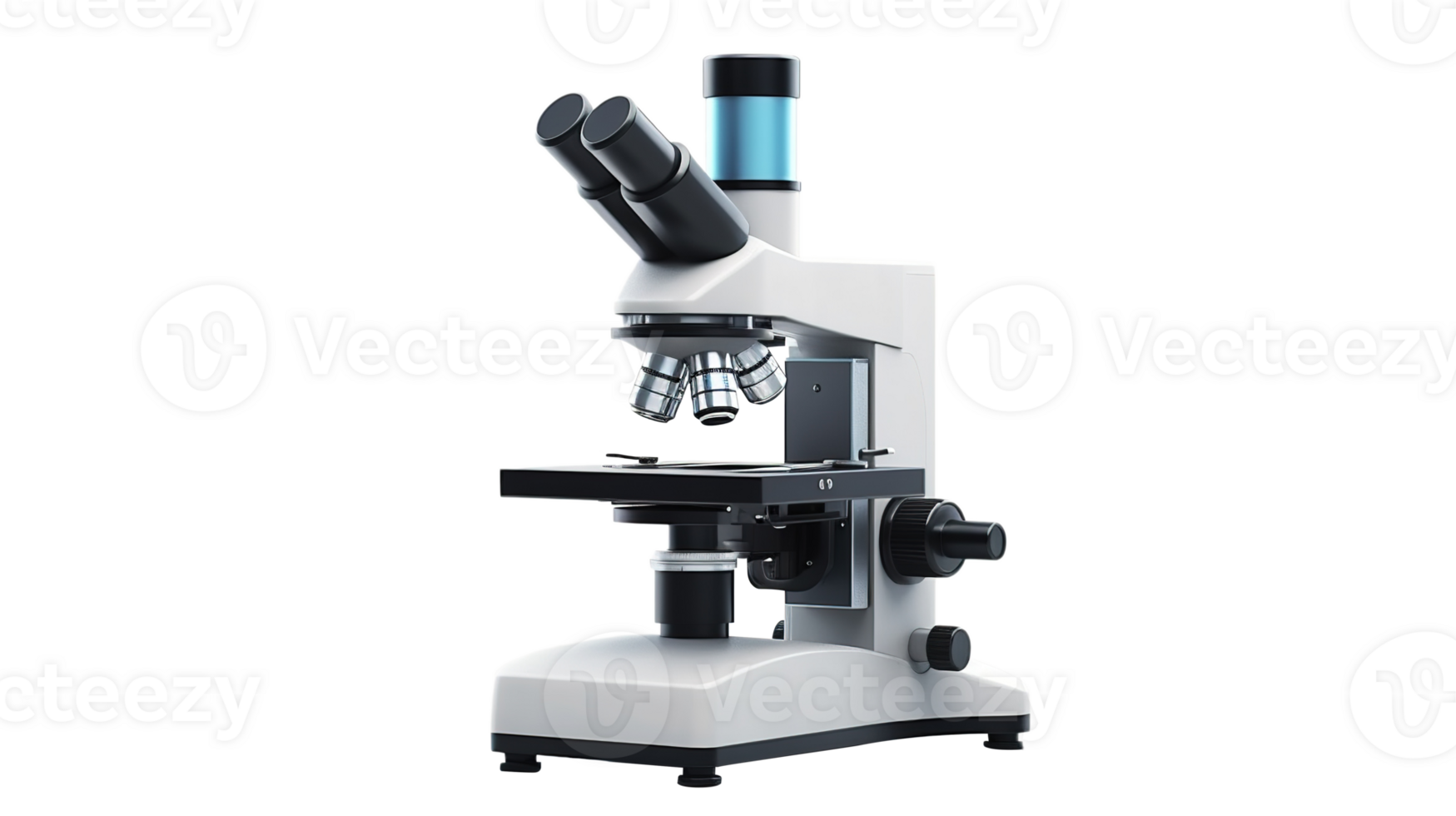 Microscope Isolated on Transparent Background. Laboratory Science Research png
