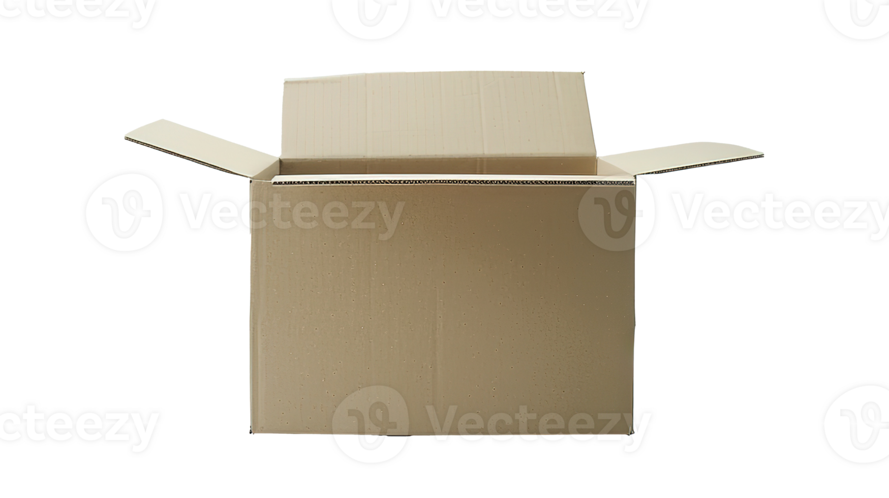 Open Cardboard Box on Transparent Background. Package, Empty, Mail, Shipping, Paper, Packing, Gift, Post, Delivery, Isolated, Cargo, Pack, Storage, Send, Deliver, Brown png