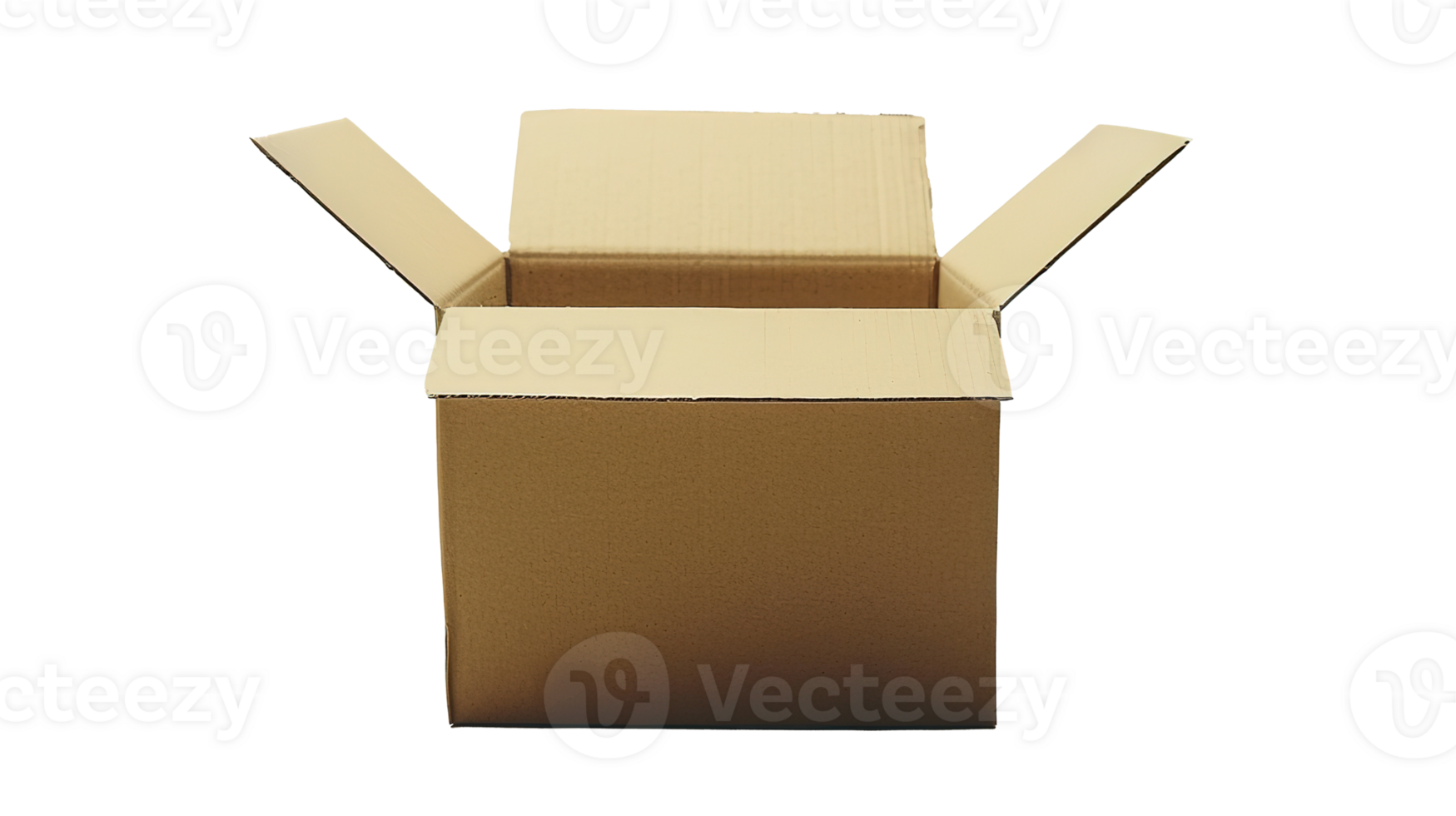 Open Cardboard Box on Transparent Background. Package, Empty, Mail, Shipping, Paper, Packing, Gift, Post, Delivery, Isolated, Cargo, Pack, Storage, Send, Deliver png