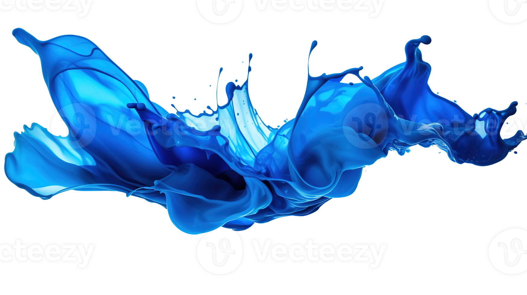 Blue Paint Splash on Transparent Background png