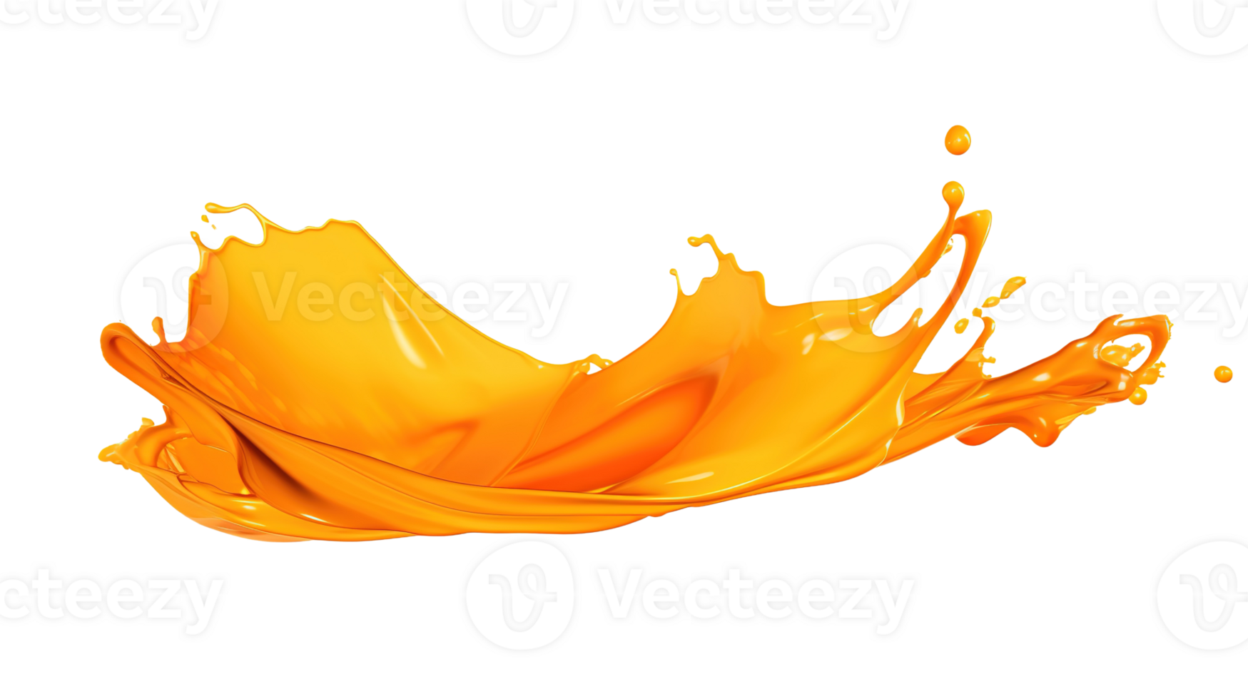 Orange Paint Splash on Transparent Background png