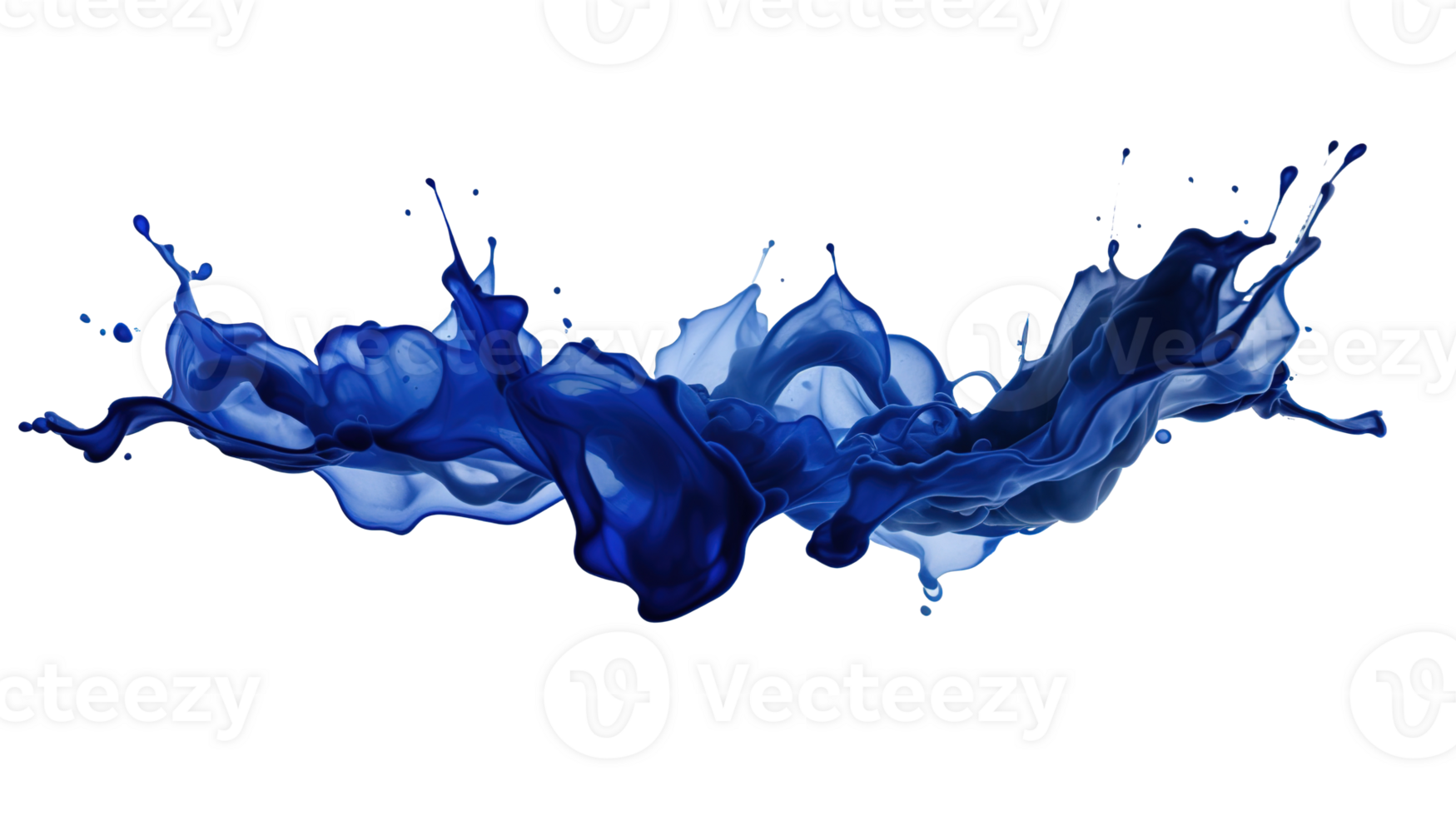 Navy Paint Splash Isolated on Transparent Background png