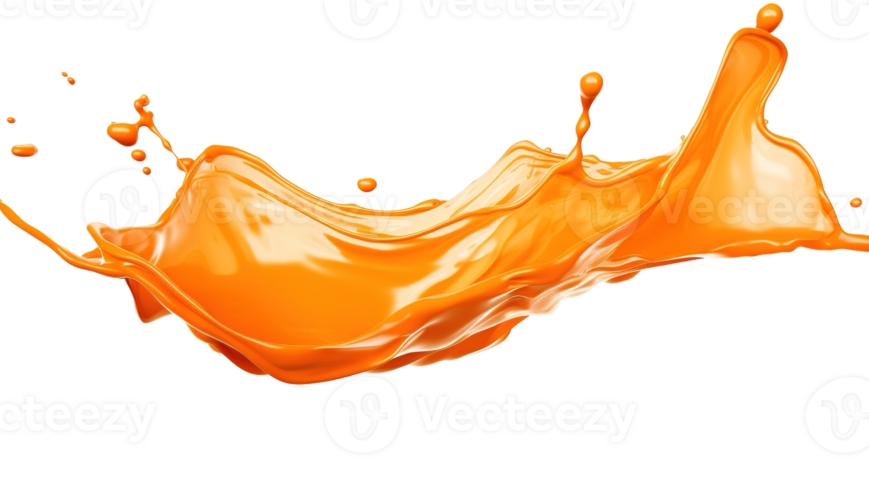 Orange Paint Splash Isolated on Transparent Background png