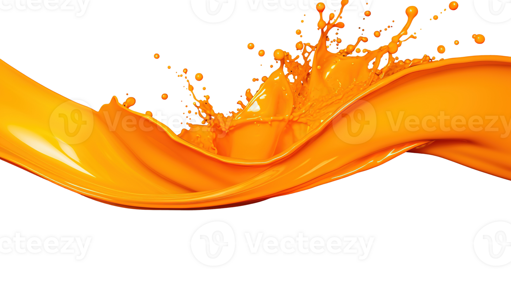 Orange Paint Splash Isolated at Transparent Background png
