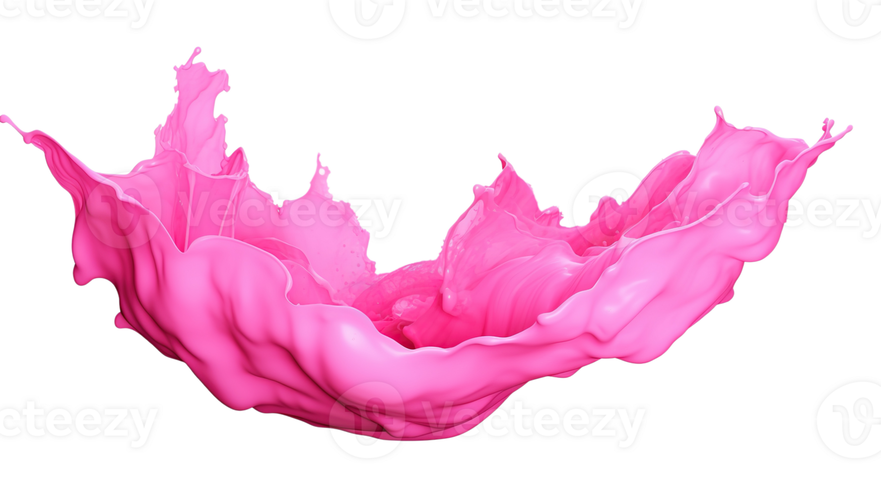Isolated Pink Splash of Paint on Transparent png