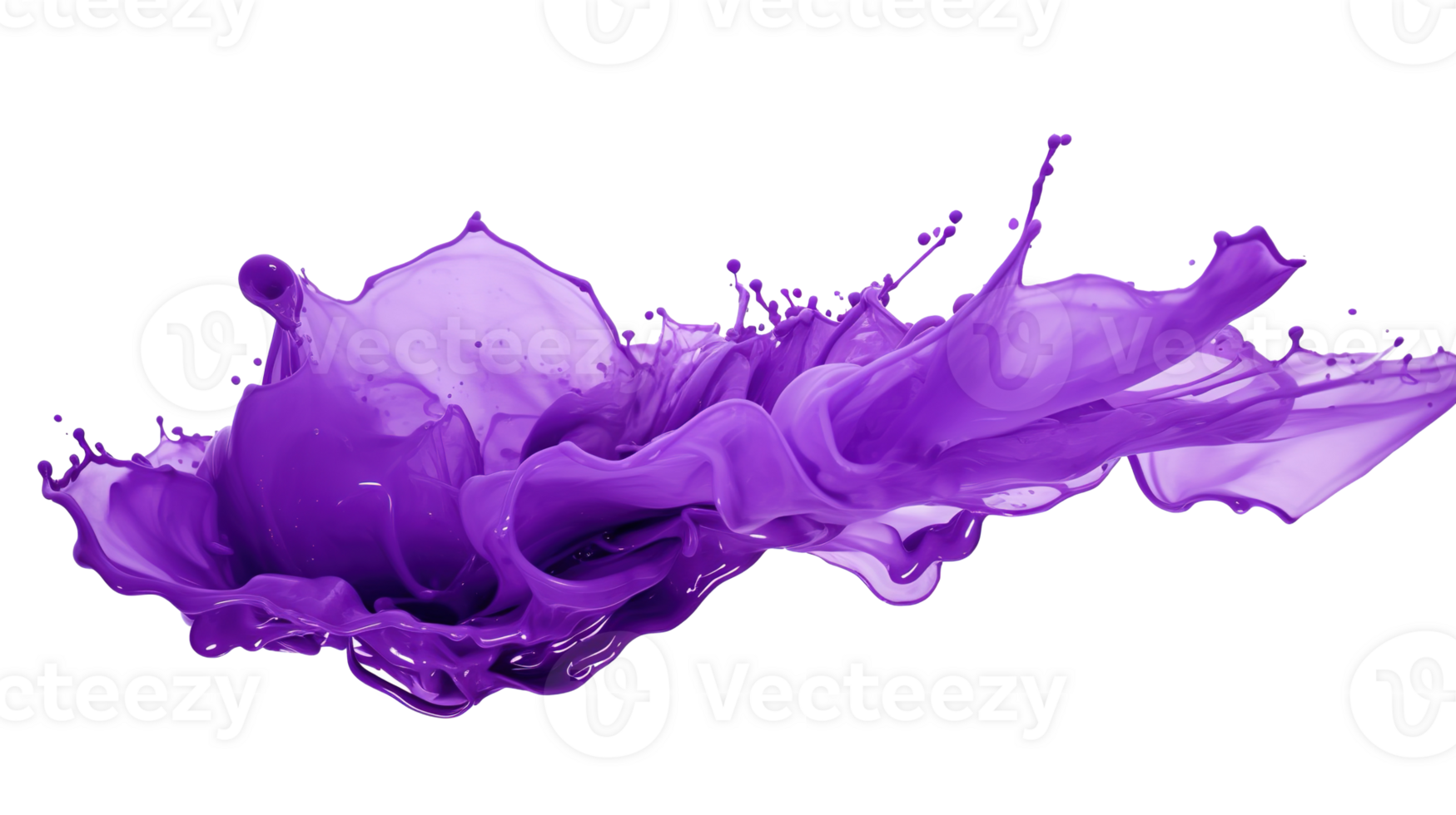 Purple Paint Splash on Transparent Background png