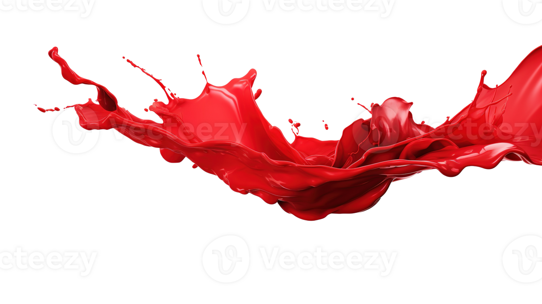 Red Paint Splash on Transparent Background png