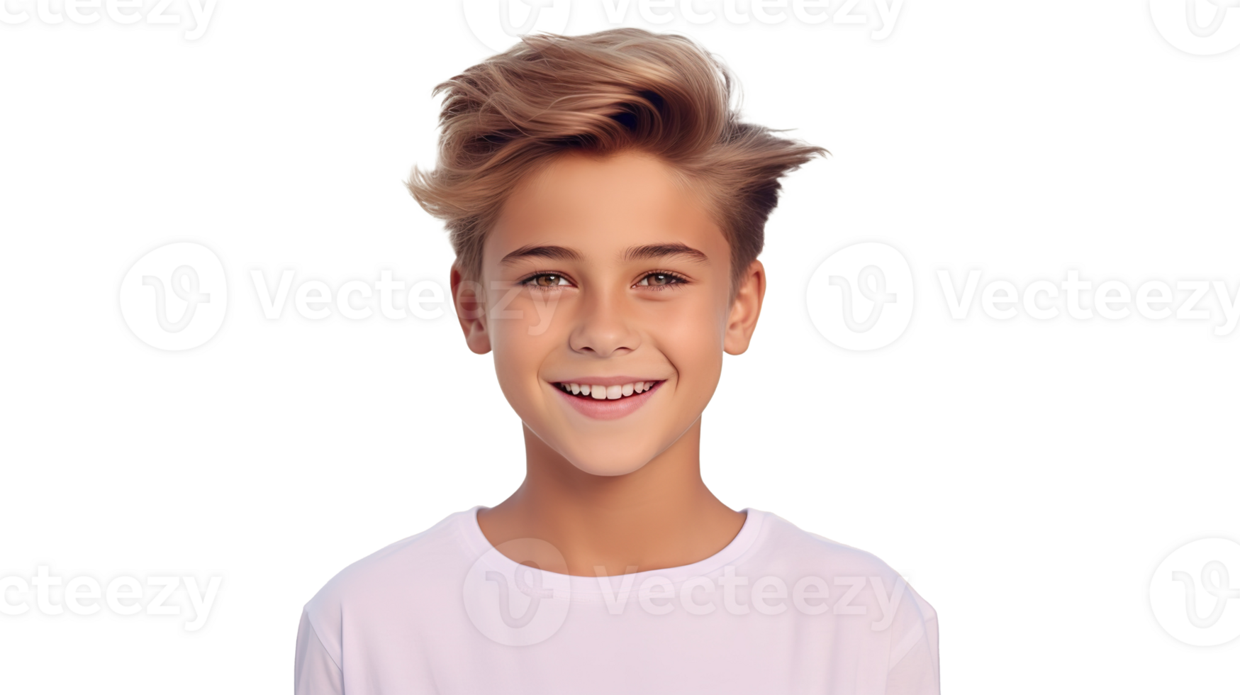 Handsome Smiling Boy on Transparent Background png