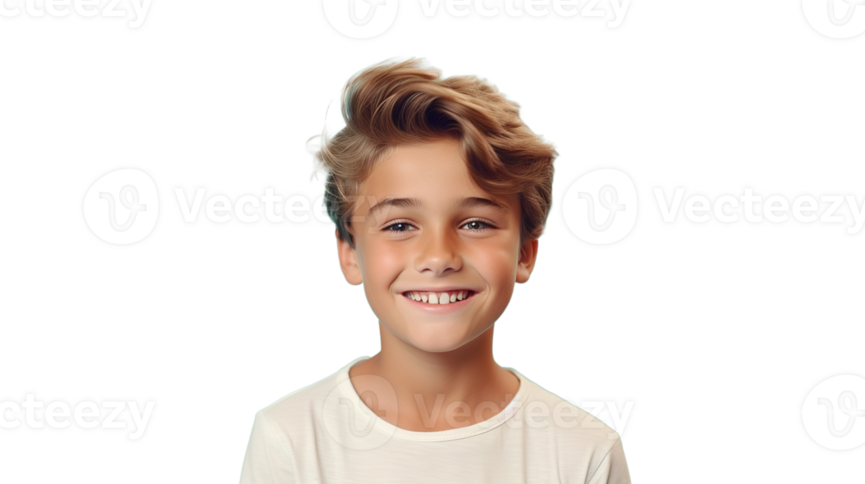 Handsome Smiling Boy Isolated on Transparent Background png