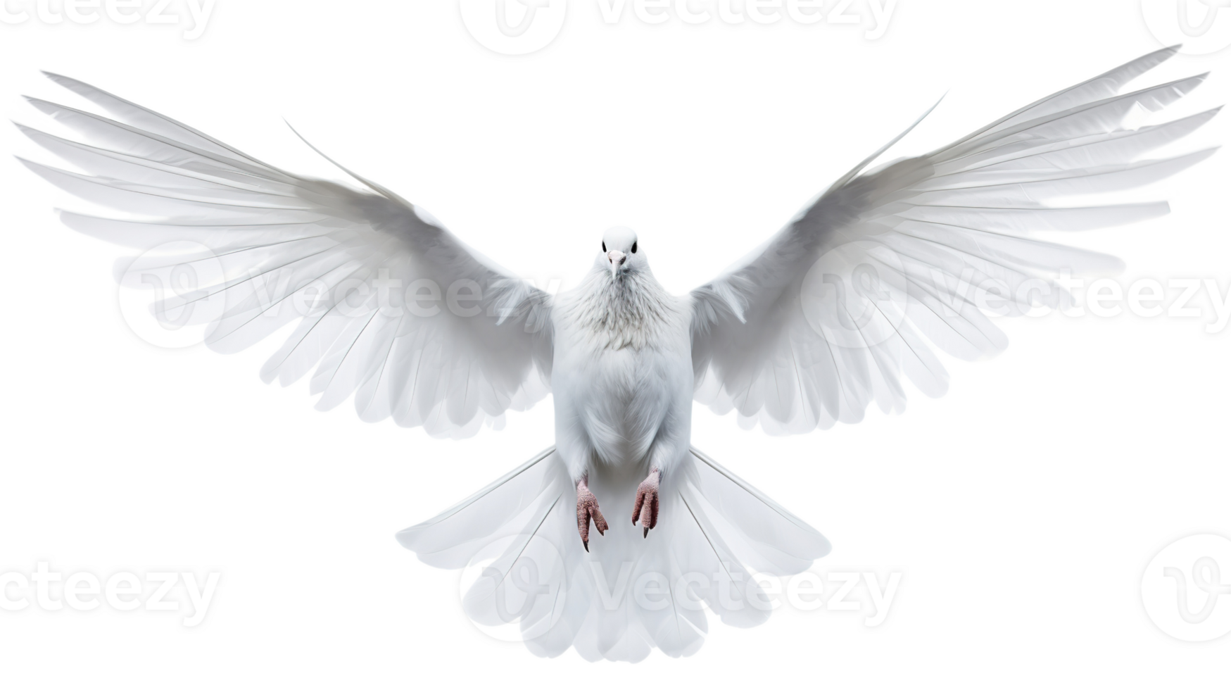 Elegant White Pigeon Isolated on Transparent. Freedom, Purity png