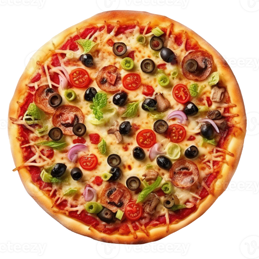 Freshly Baked Pizza Isolated on Transparent png
