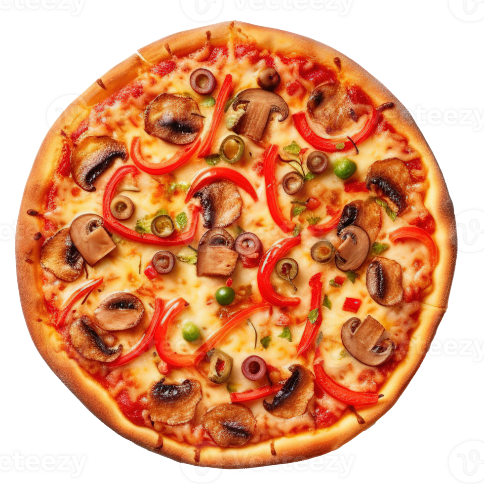 Delicious Pizza Isolated on Transparent png