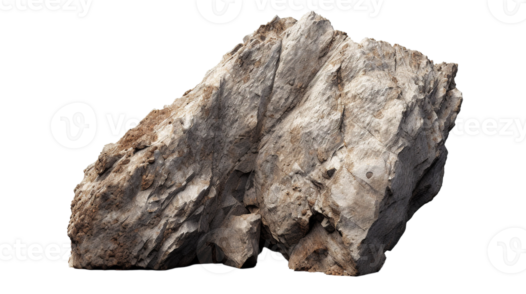 solated Rock on Transparent Background. Natural Stone, Earth Element, Decoration png