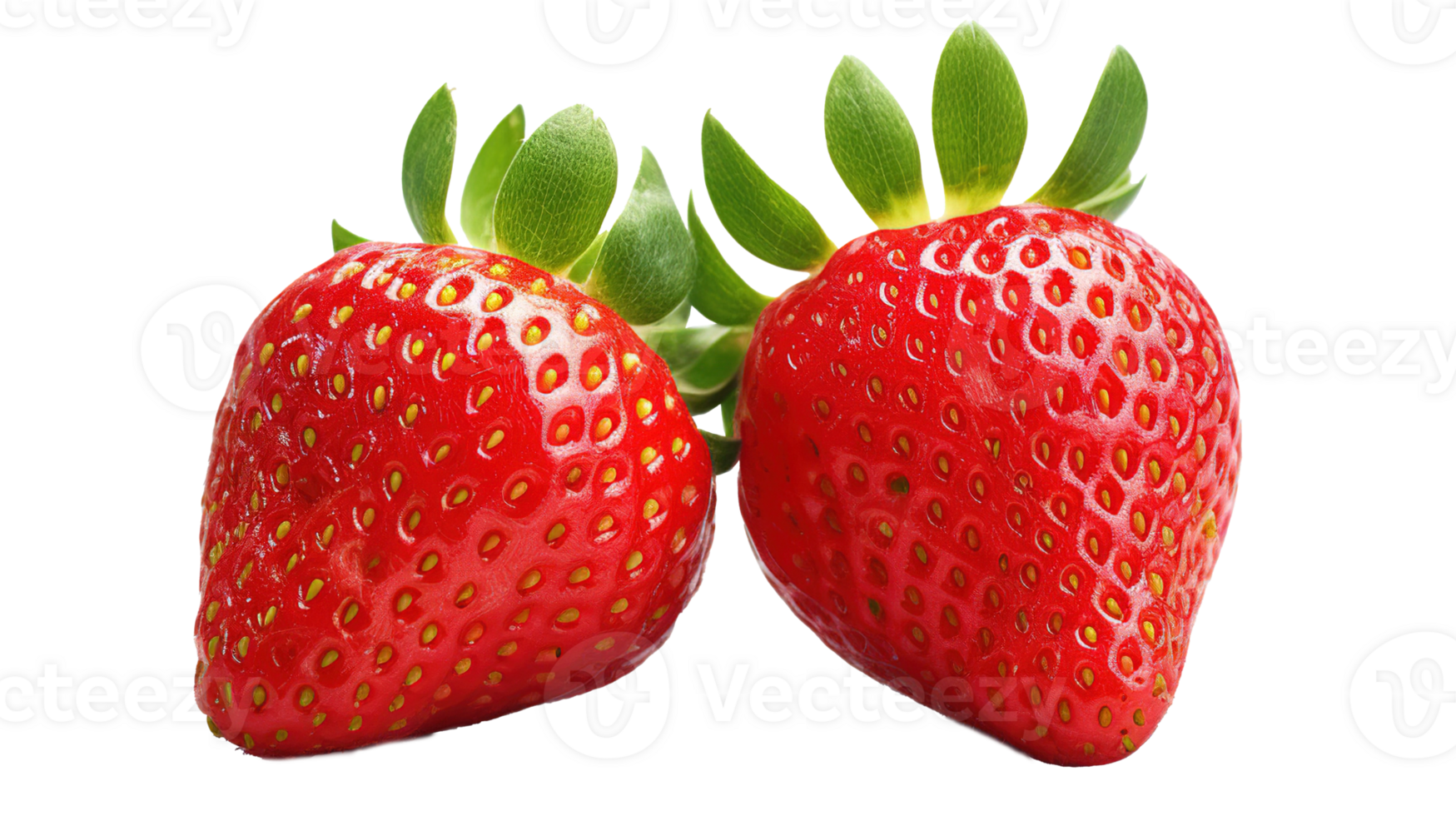 Fresh Strawberries Isolated on Transparent Background png