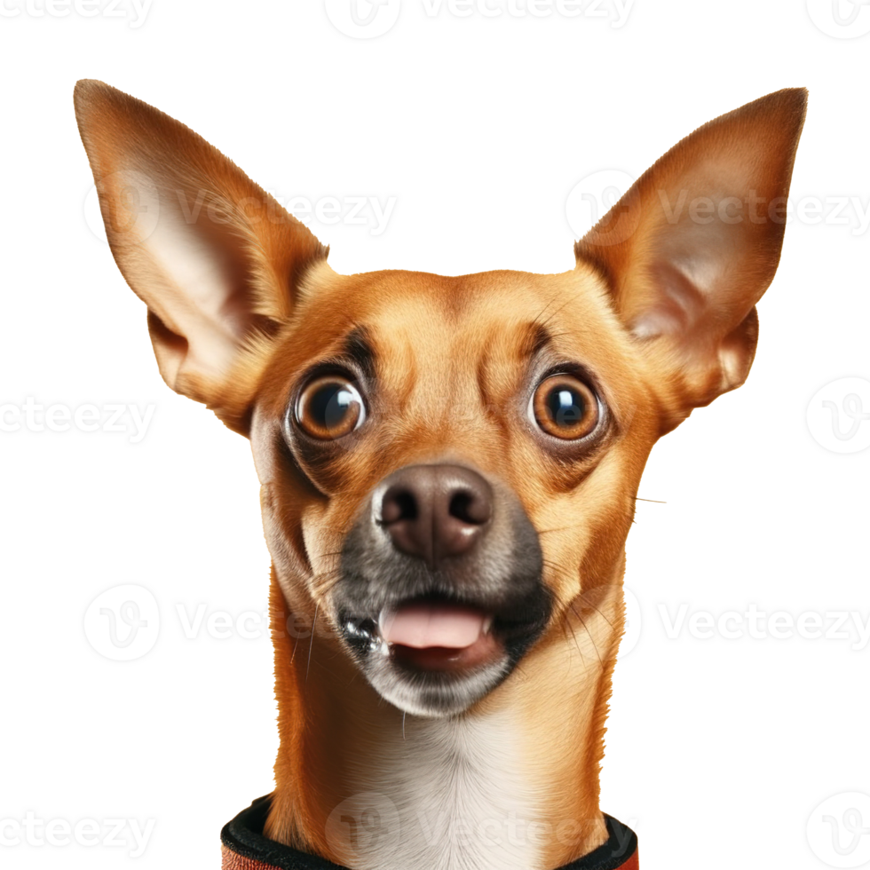 Curious Puppy with Big Eyes Isolated on Transparent Background png