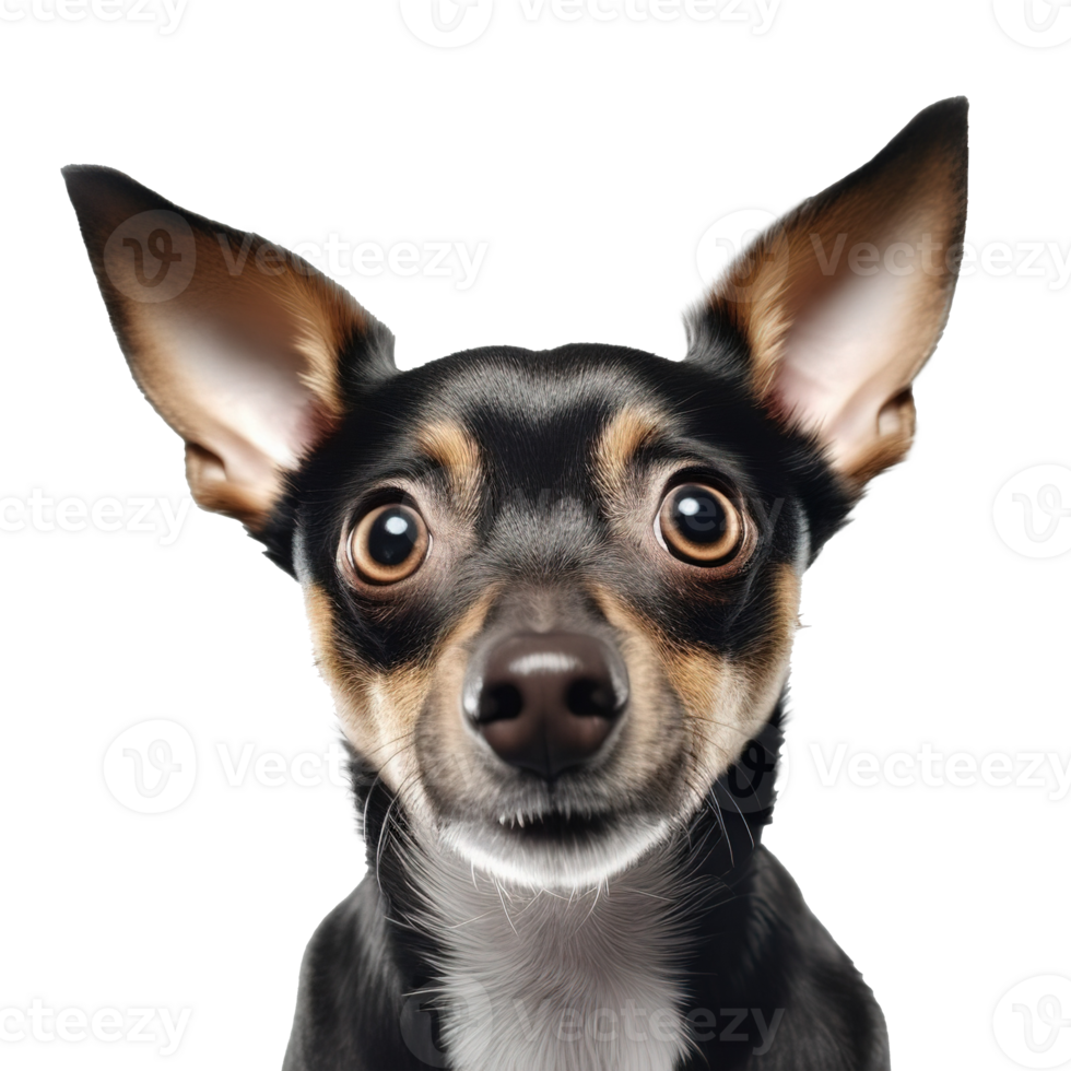 Curious Puppy with Big Eyes Isolated on Transparent png