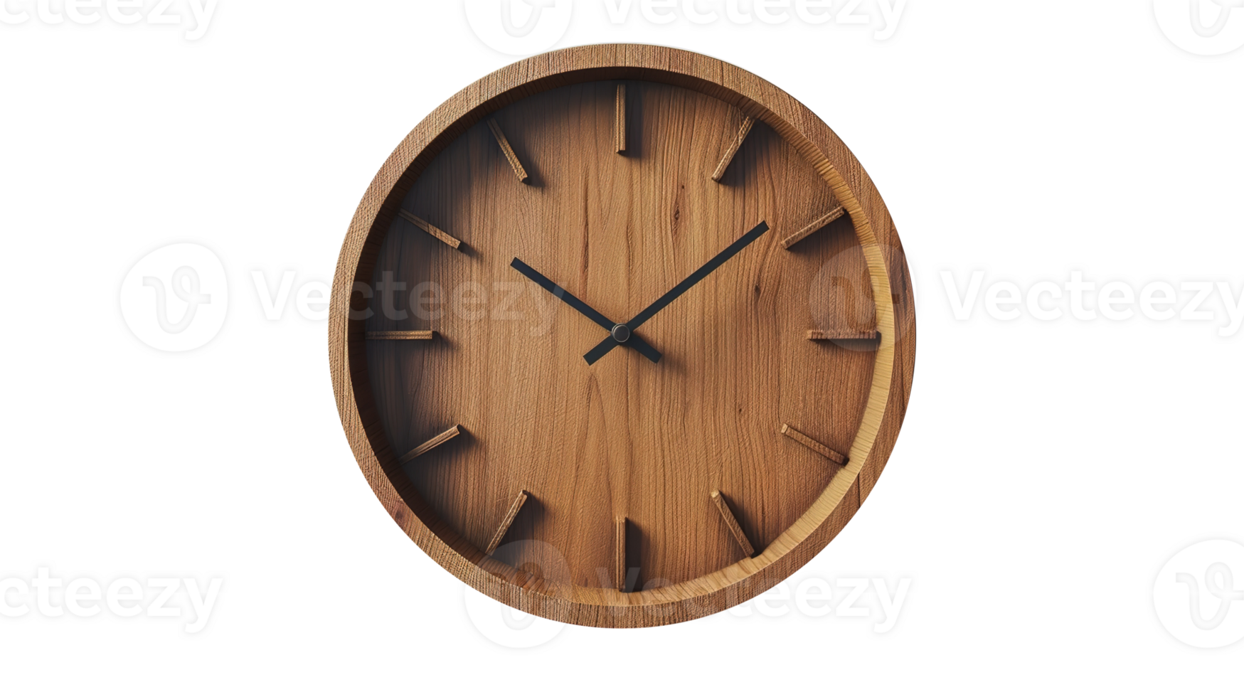 Round Wall Clock Showing Time on Transparent png