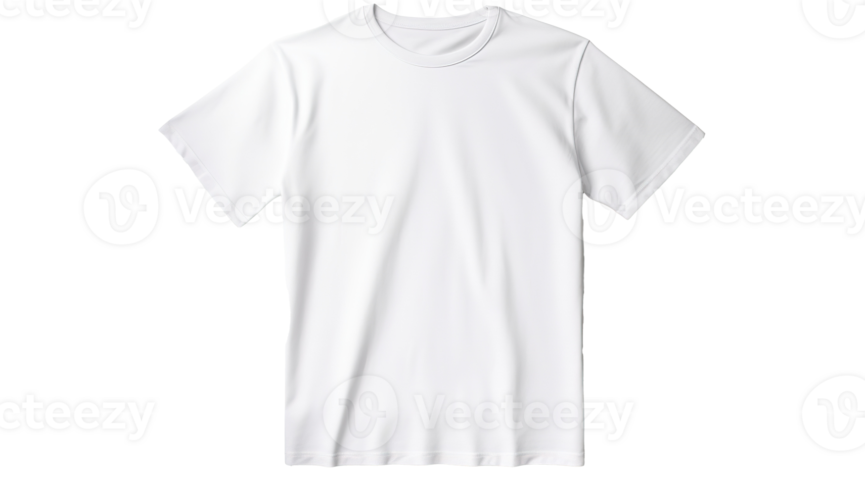 White Tee Shirt Mockup on Transparent Background png