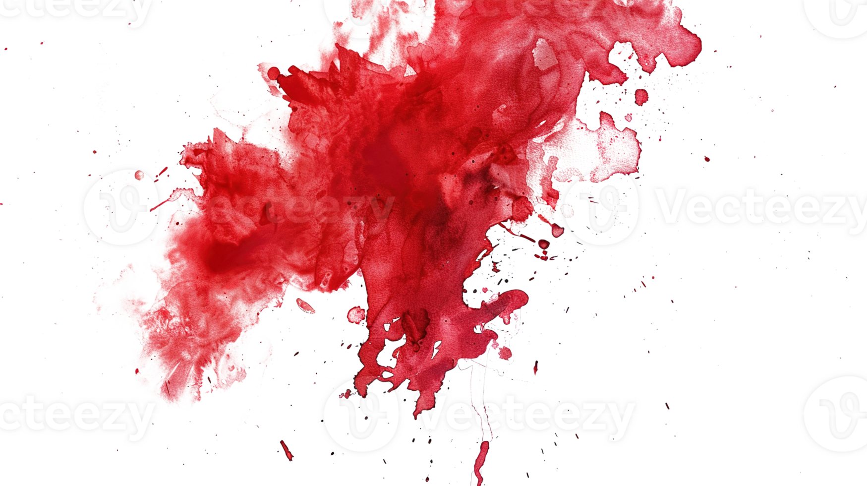 Red Watercolor Stain on Transparent Background. Texture, Blood, Splash, Watercolor, Water, Liquid, Paper, Artistic, Banner, Art, Abstract, Bright, Graphic, Drawing png