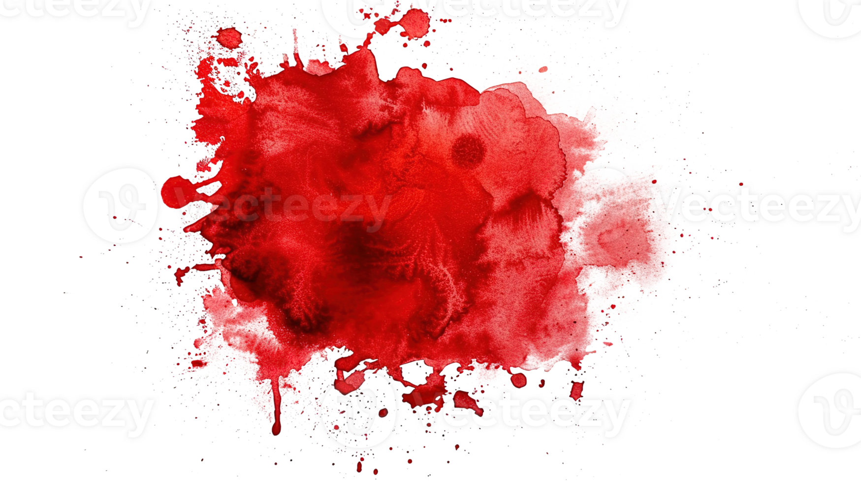 Red Watercolor Stain on Transparent Background. Texture, Blood, Splash, Watercolor, Water, Liquid, Paper, Artistic, Banner, Art, Abstract, Bright, Colour, Graphic png