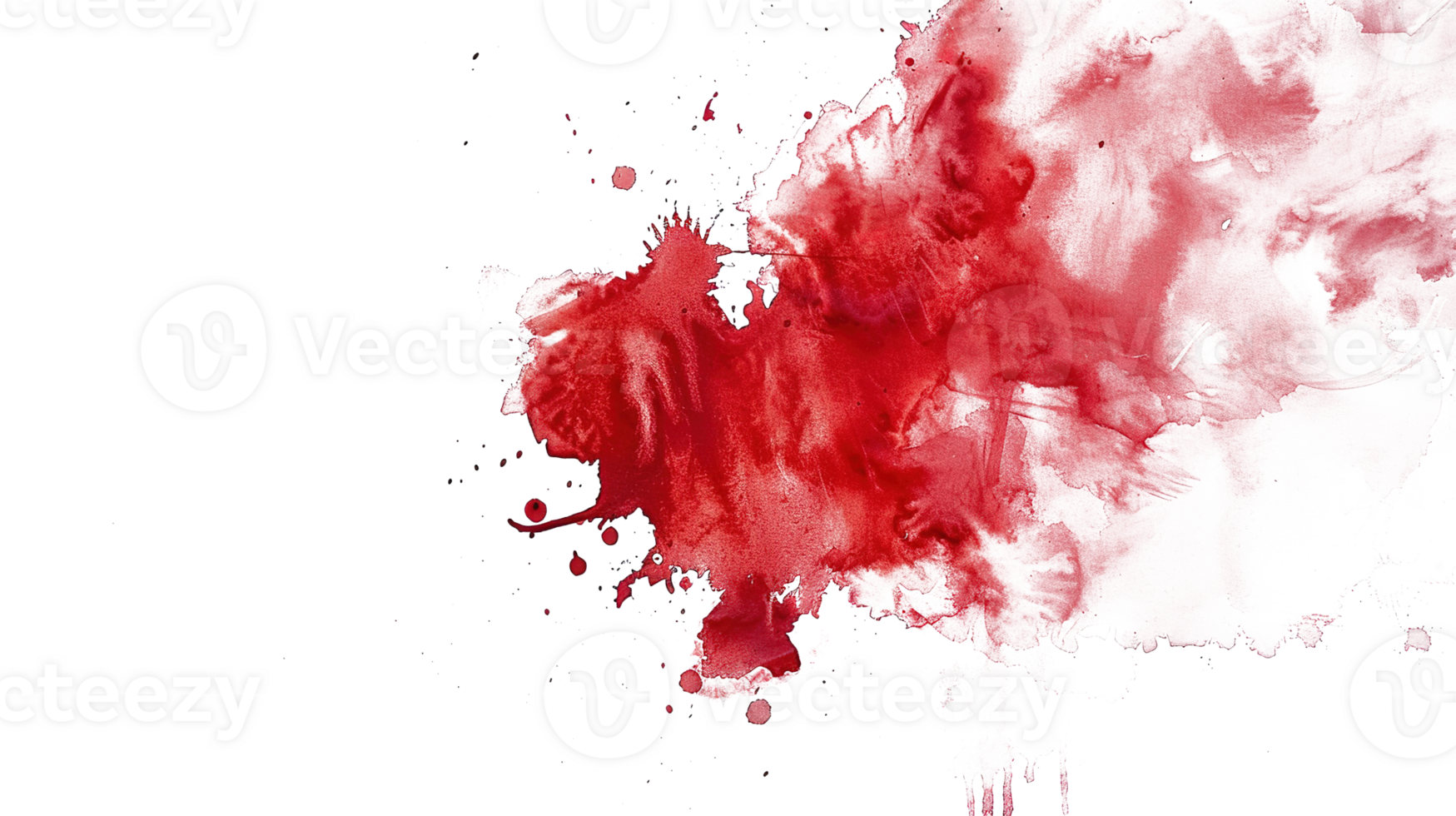 Red Watercolor Stain on Transparent Background. Texture, Blood, Splash, Watercolor, Water, Liquid, Paper, Artistic, Banner, Art, Abstract, Bright, Colour, Graphic, Drawing png