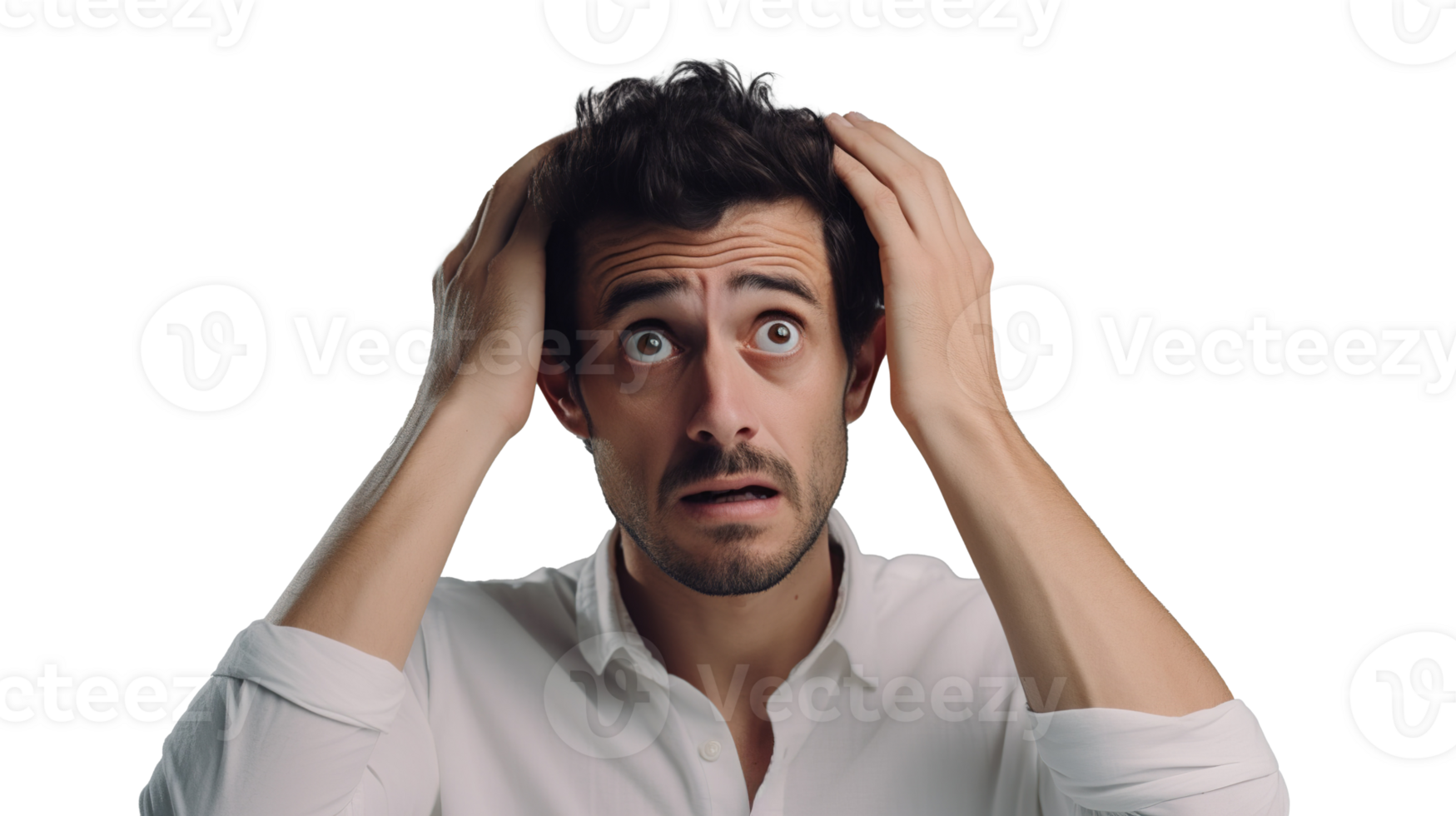 Worried Man on Transparent Background. Worry, Stressed png