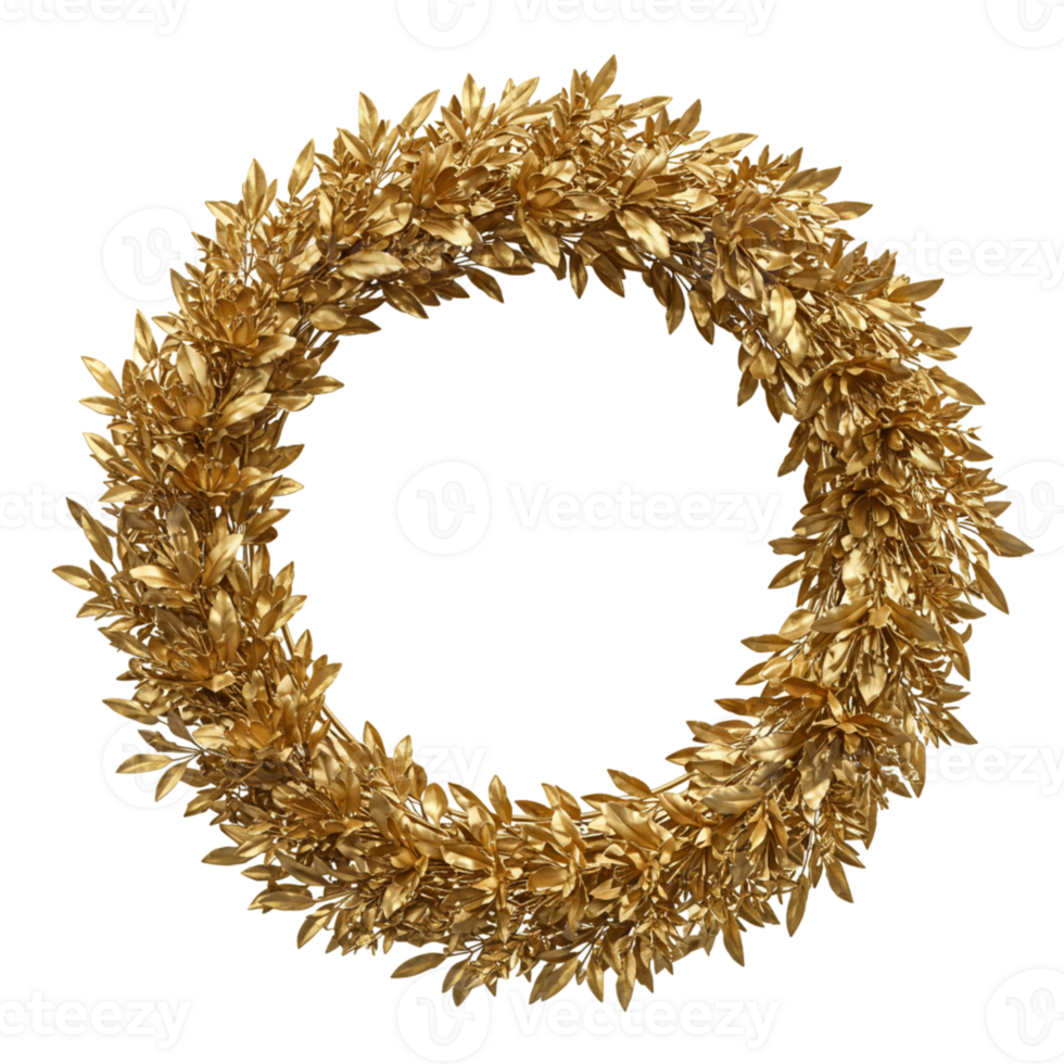 Elegant Gold Frame with Victorian Flourishes for a Luxurious Art Presentation png