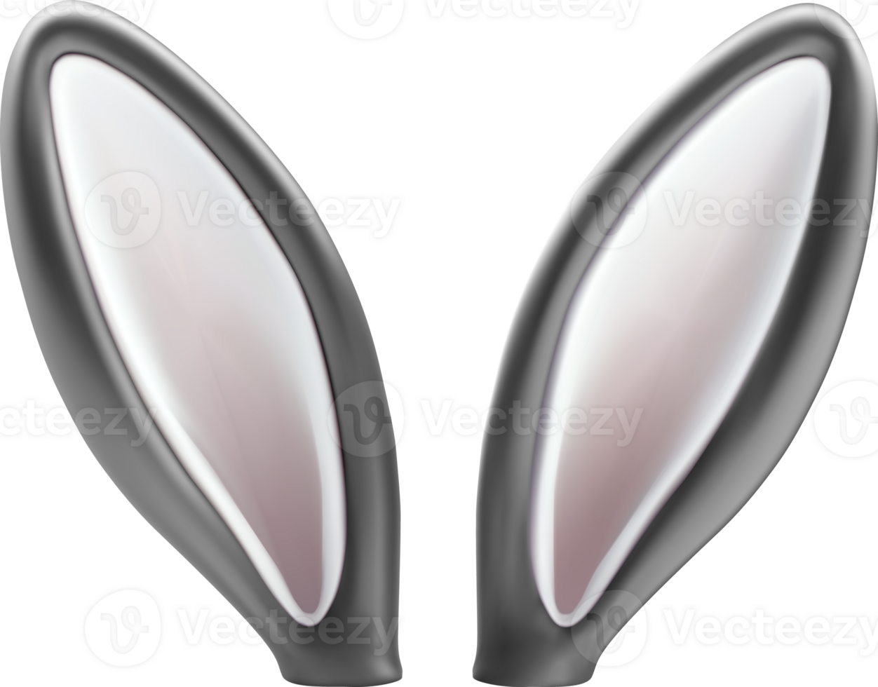 3D rabbit easter ears icon png