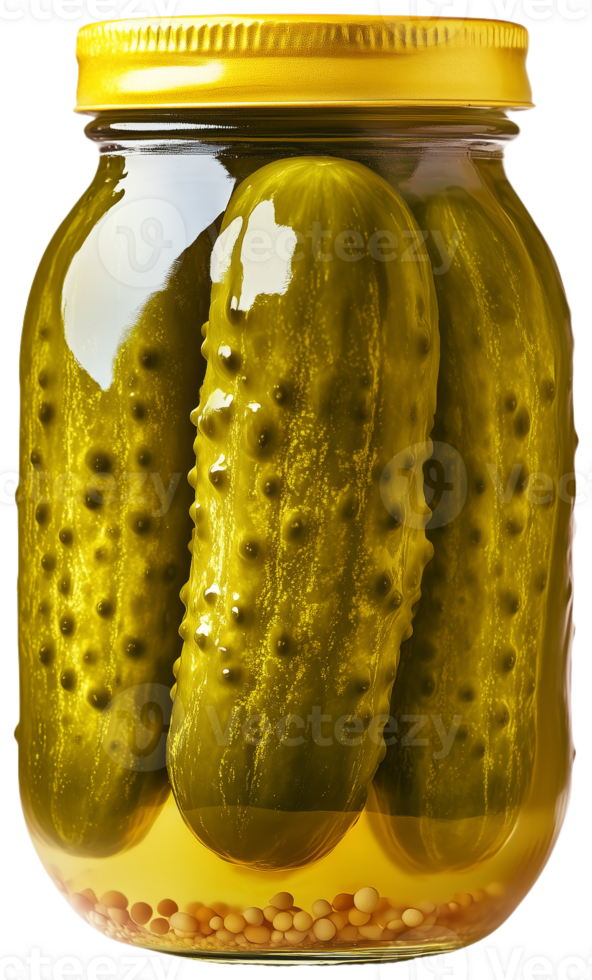 Jar of Pickles Crunchy Green Cucumbers in Brine png