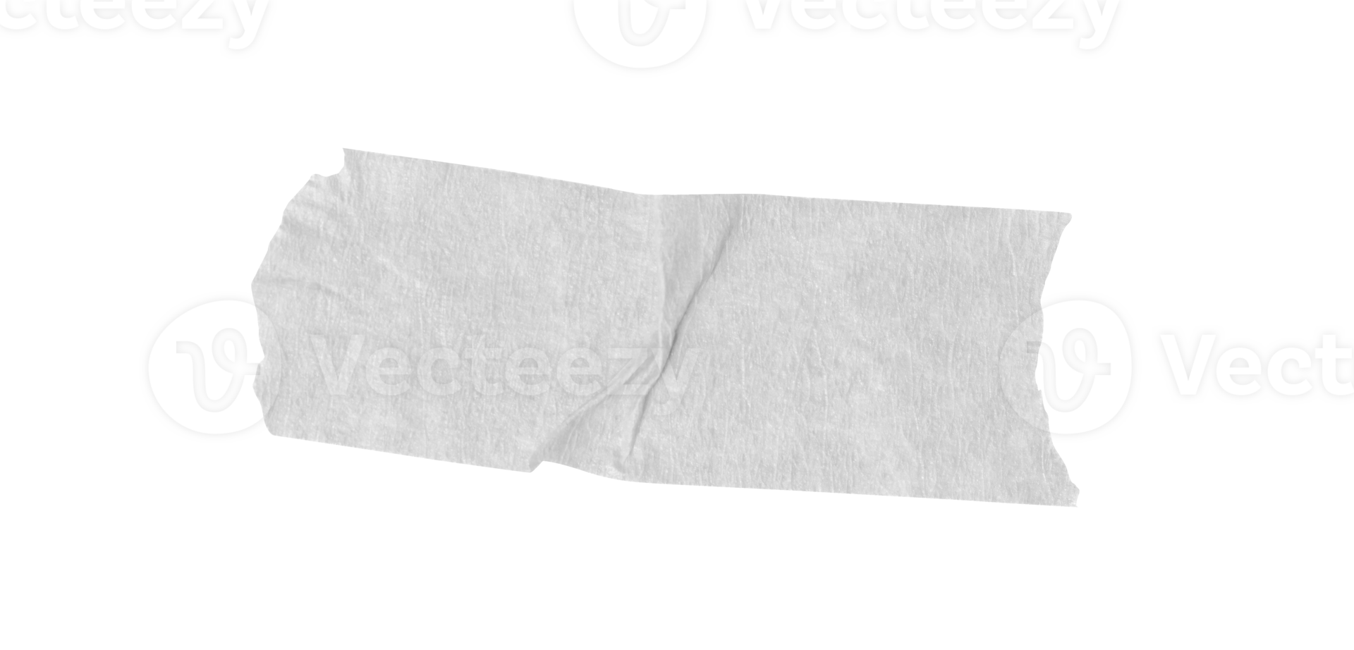 White washi tapes isolated. Pieces of decorative tape for scrapbooks. Torn paper a cutout transparent background png