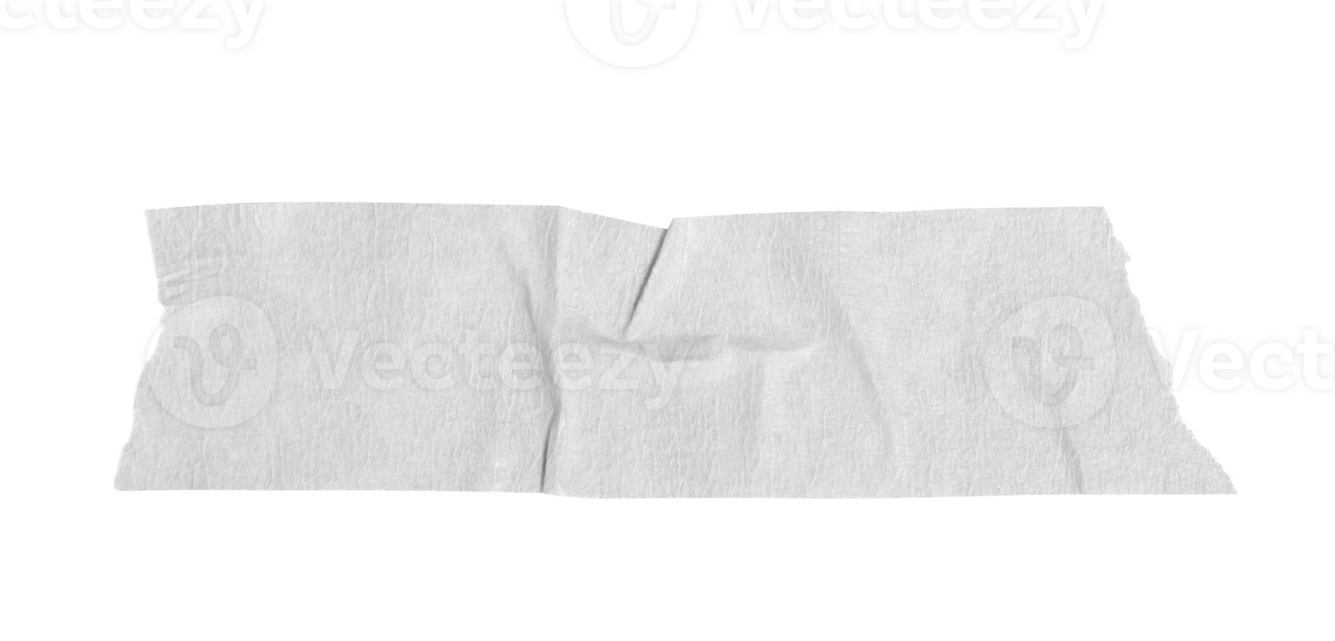 White washi tapes isolated on white. Pieces of decorative tape scrapbooks. Torn paper a cutout transparent background png