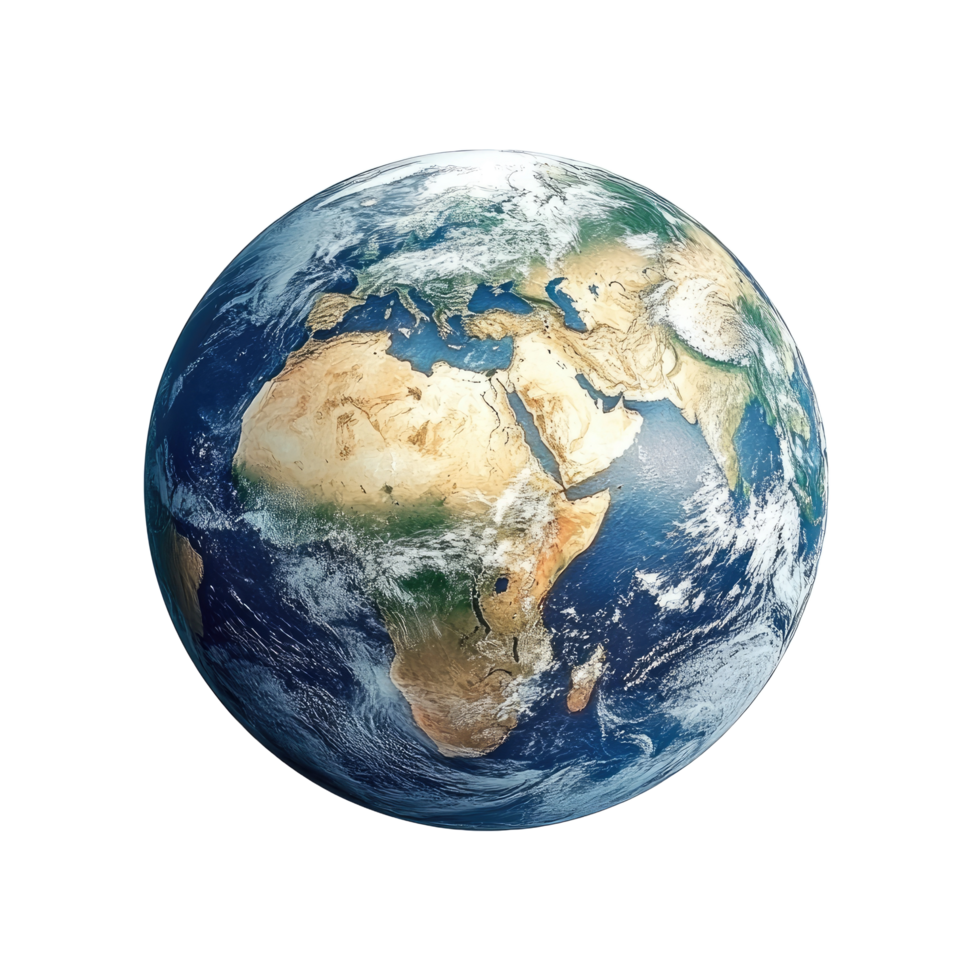 Planet Earth isolated on white or transparent background png