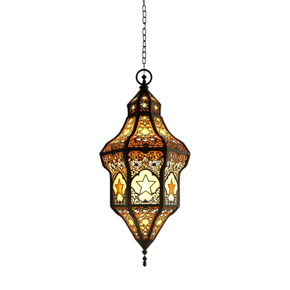 a hanging lamp with a glass and metal design png