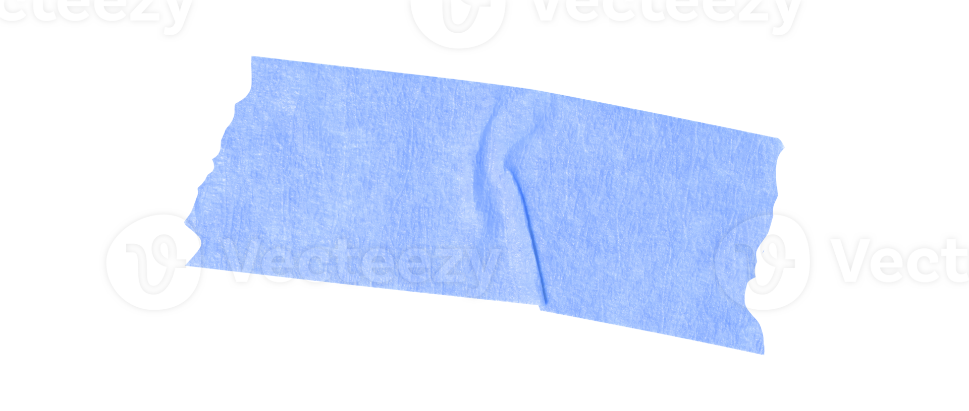 Blank crumpled blue sticker dented paper note paper transparent background, providing copy space for text or design elements png
