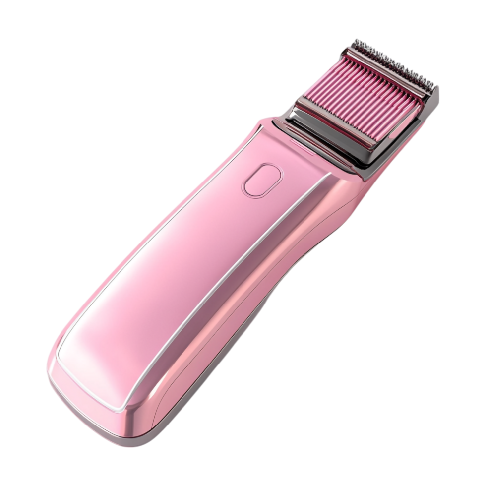 pink electric shaver on transparent background png
