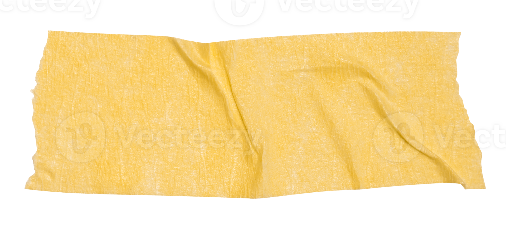 Yellow washi tapes isolated white. Pieces of decorative tape for scrapbooks. Torn paper a cutout transparent background png