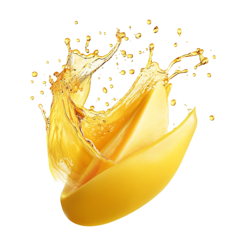 mango juice splash on transparent background png