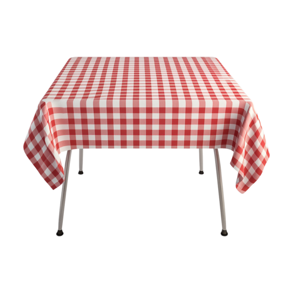 a red and white tablecloth png