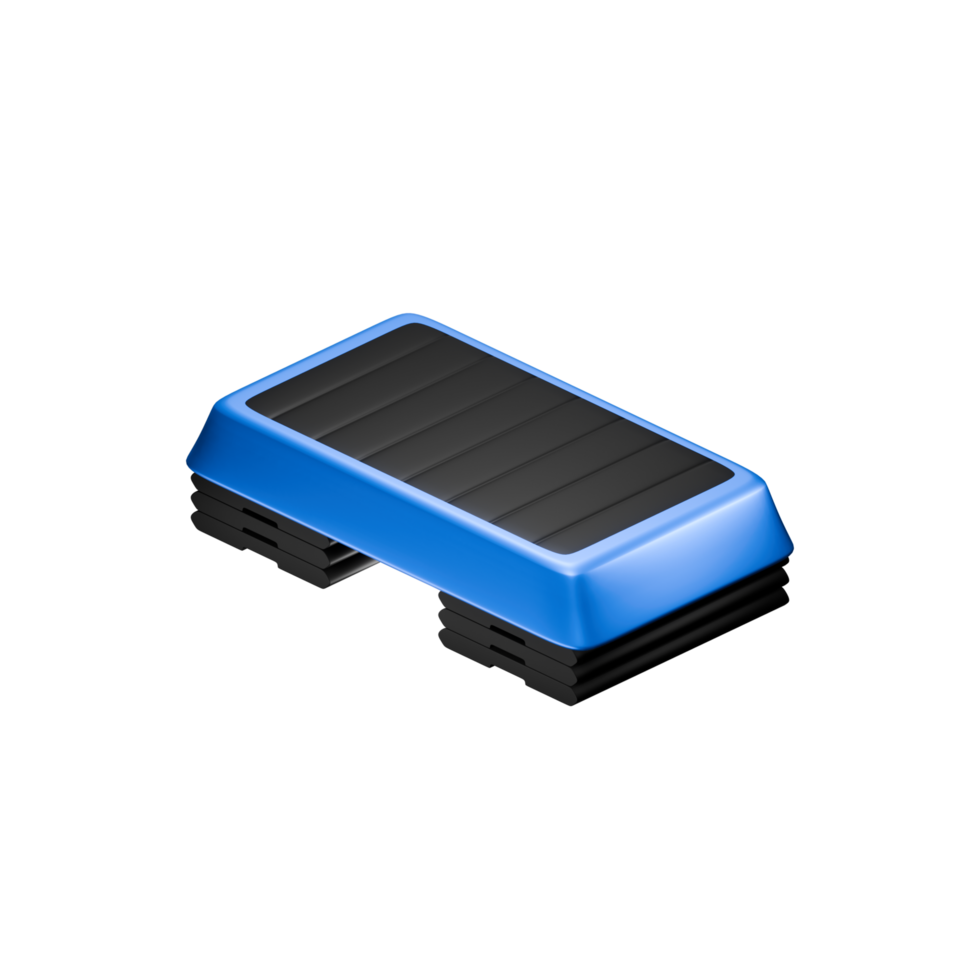 Fitness aerobics stepper 3d icon. 3d rendering on Isolated background png