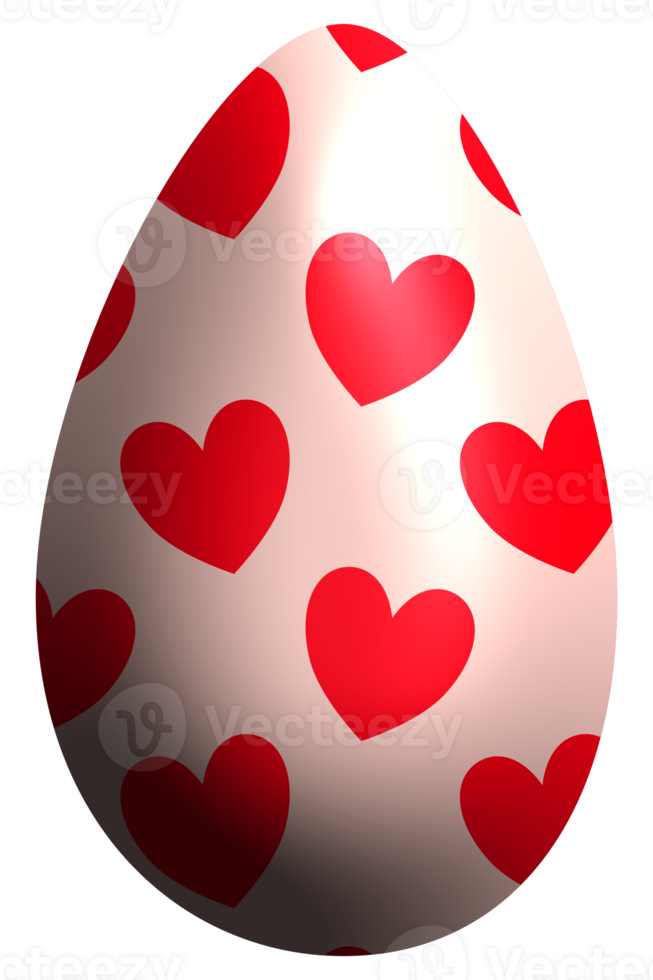 a red and white heart shaped egg on a transparent background png