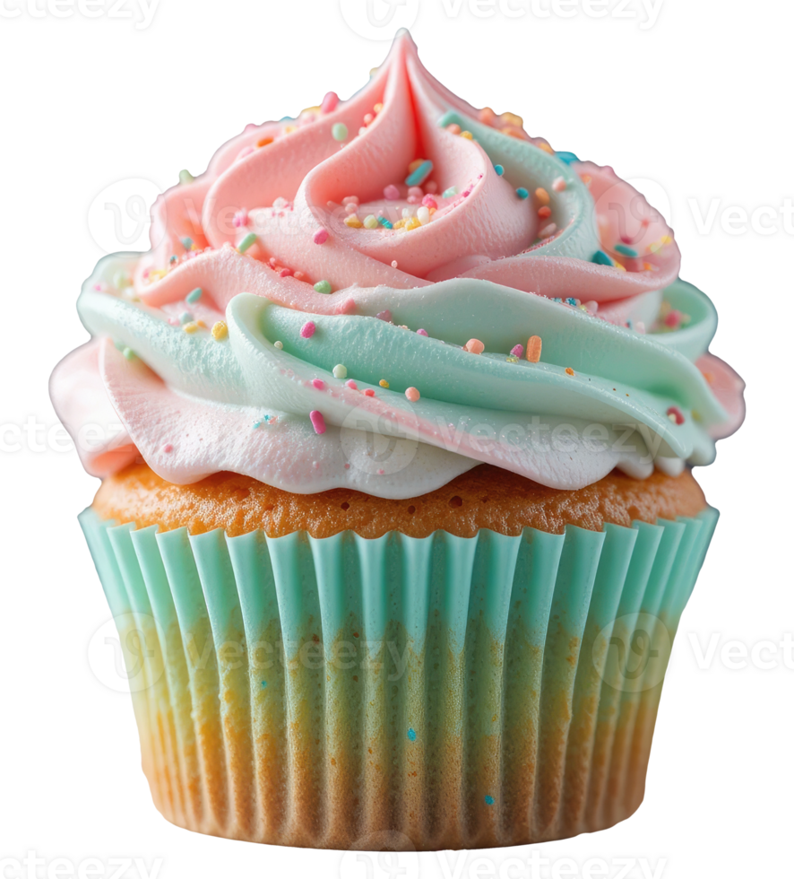 Sweet and Fluffy Cupcake with Buttercream Icing. png