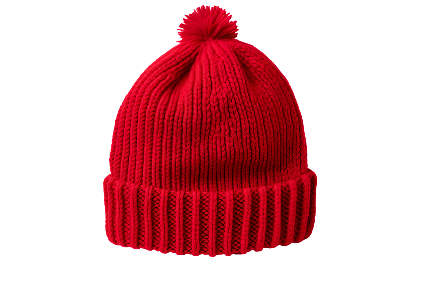 A red beanie isolated on transparent background png