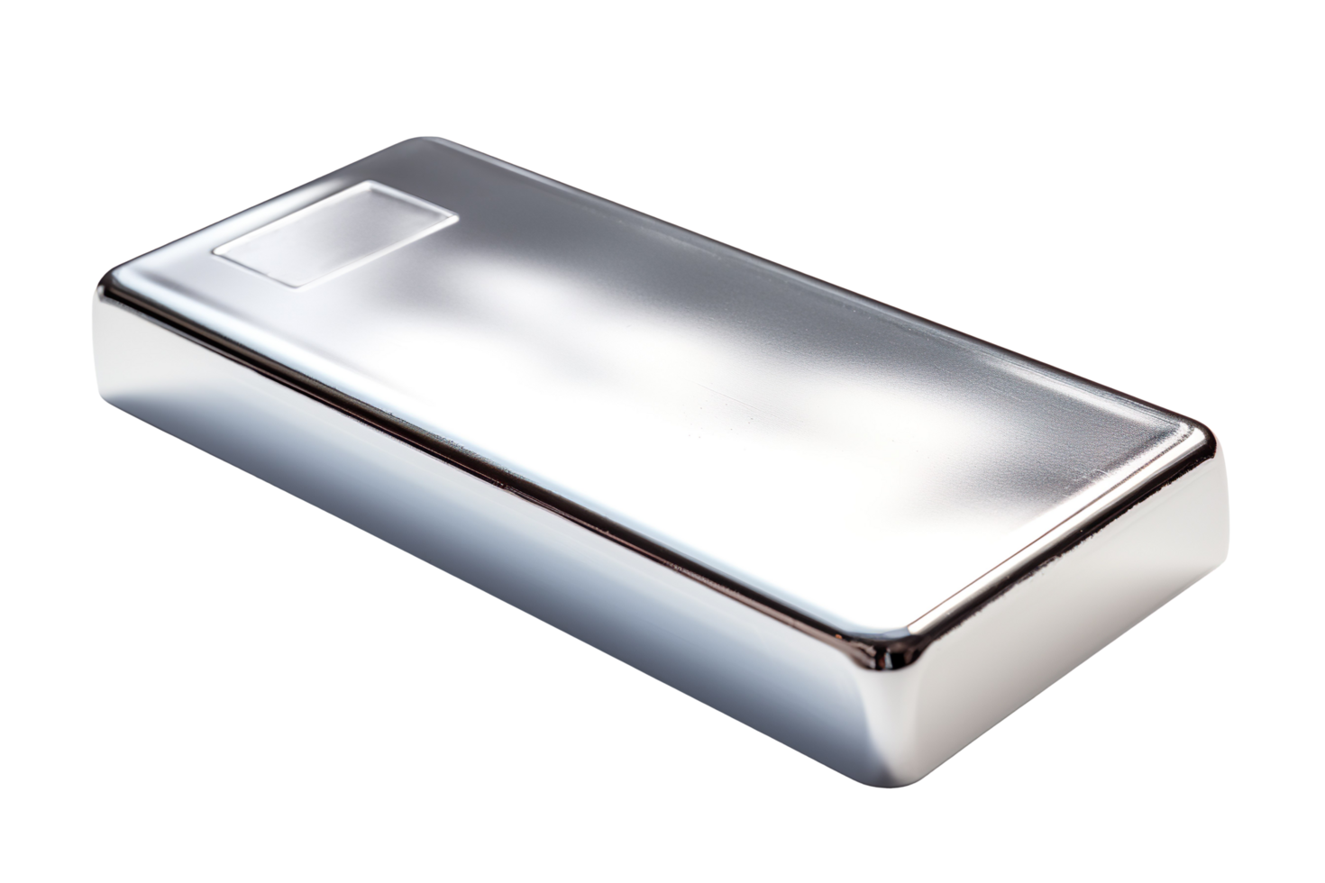 A silver bar isolated on transparent background png