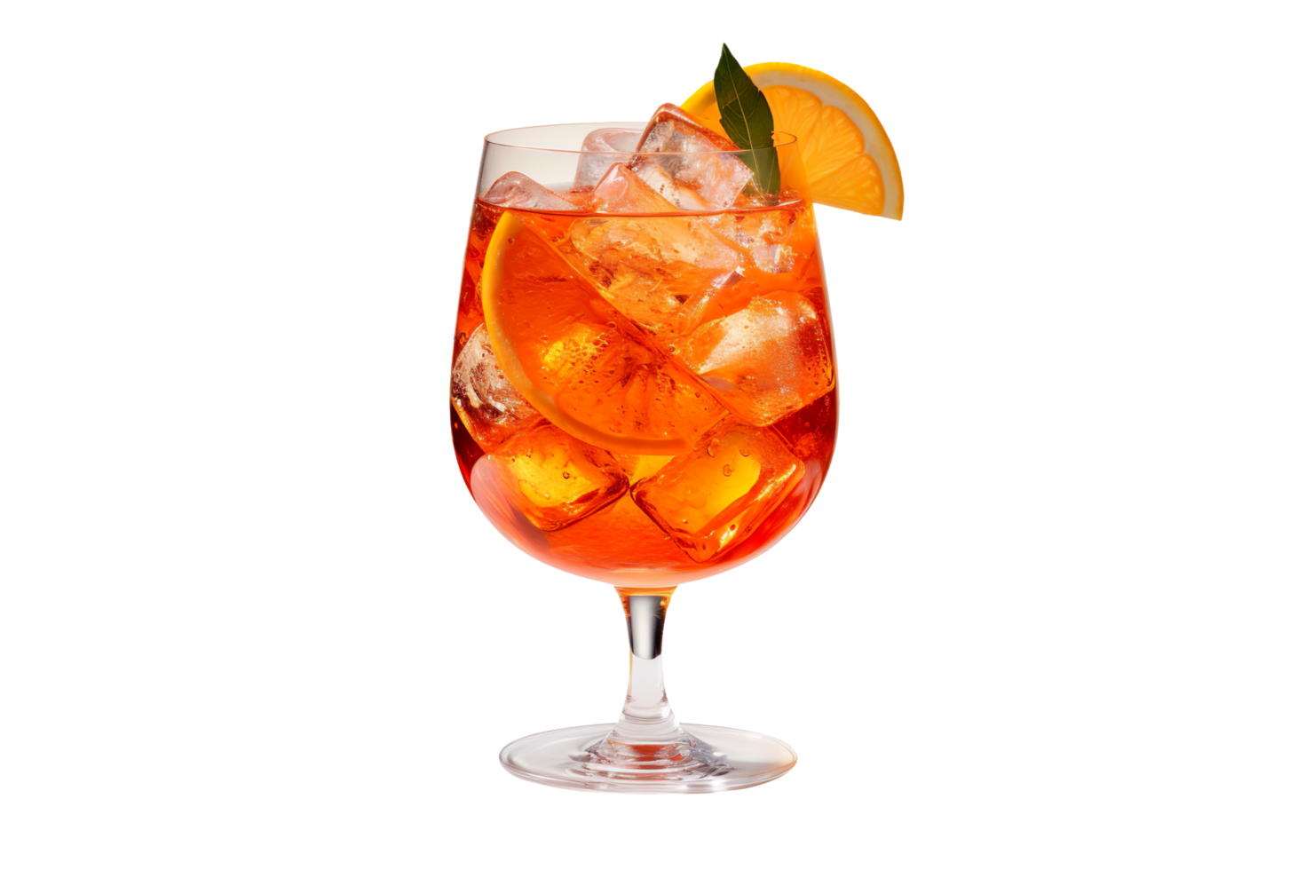 Aperol spritz cocktail isolated on transparent background png