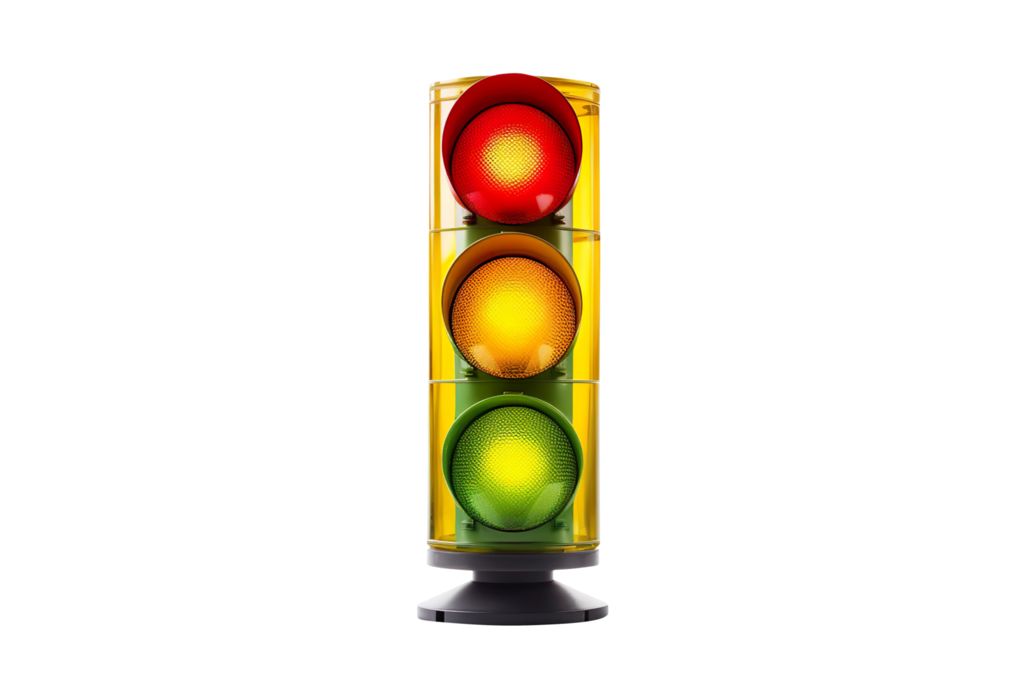 A traffic light isolated on transparent background png