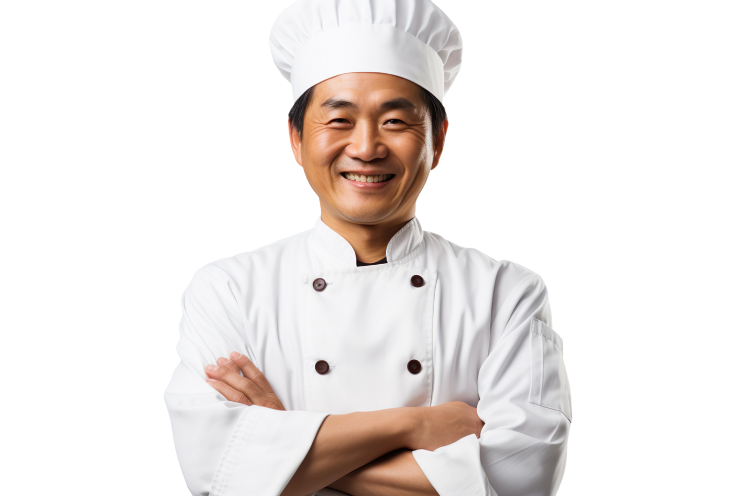 Asian chef isolated on transparent background png