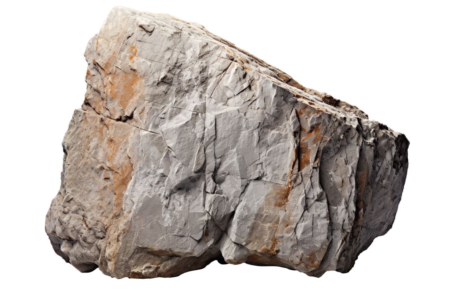 A large rock stone isolated on transparent background png