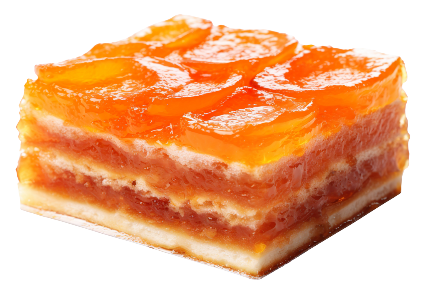 Apricot slice isolated on transparent background png