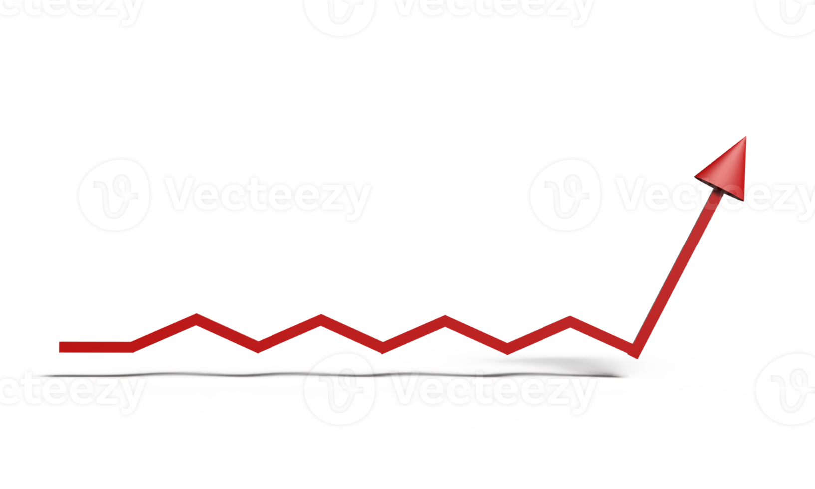 red pink orange color object icon white dicut background arrow line direction business financial investment chart graph recession inflation fomc success progress stock success sale loss report png